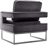 Noah Velvet Accent Chair – Luxurious Contemporary Design with Plush Comfort and Sturdy Iron Legs