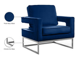 Noah Velvet Accent Chair – Luxurious Contemporary Design with Plush Comfort and Sturdy Iron Legs
