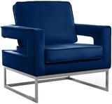 Noah Velvet Accent Chair – Luxurious Contemporary Design with Plush Comfort and Sturdy Iron Legs