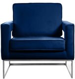 Noah Velvet Accent Chair – Luxurious Contemporary Design with Plush Comfort and Sturdy Iron Legs