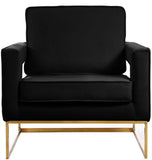 Noah Velvet Accent Chair – Luxurious Contemporary Design with Plush Comfort and Sturdy Iron Legs