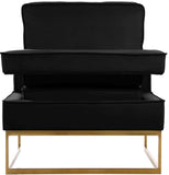 Noah Velvet Accent Chair – Luxurious Contemporary Design with Plush Comfort and Sturdy Iron Legs