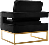 Noah Velvet Accent Chair – Luxurious Contemporary Design with Plush Comfort and Sturdy Iron Legs