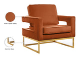 Noah Velvet Accent Chair – Luxurious Contemporary Design with Plush Comfort and Sturdy Iron Legs