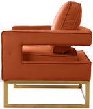 Noah Velvet Accent Chair – Luxurious Contemporary Design with Plush Comfort and Sturdy Iron Legs