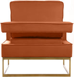 Noah Velvet Accent Chair – Luxurious Contemporary Design with Plush Comfort and Sturdy Iron Legs