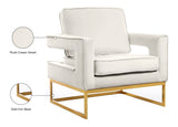 Noah Velvet Accent Chair – Luxurious Contemporary Design with Plush Comfort and Sturdy Iron Legs