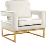 Noah Velvet Accent Chair – Luxurious Contemporary Design with Plush Comfort and Sturdy Iron Legs