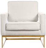 Noah Velvet Accent Chair – Luxurious Contemporary Design with Plush Comfort and Sturdy Iron Legs