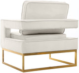 Noah Velvet Accent Chair – Luxurious Contemporary Design with Plush Comfort and Sturdy Iron Legs