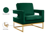 Noah Velvet Accent Chair – Luxurious Contemporary Design with Plush Comfort and Sturdy Iron Legs
