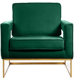 Noah Velvet Accent Chair – Luxurious Contemporary Design with Plush Comfort and Sturdy Iron Legs