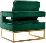 Noah Velvet Accent Chair – Luxurious Contemporary Design with Plush Comfort and Sturdy Iron Legs