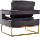 Noah Velvet Accent Chair – Luxurious Contemporary Design with Plush Comfort and Sturdy Iron Legs