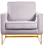 Noah Velvet Accent Chair – Luxurious Contemporary Design with Plush Comfort and Sturdy Iron Legs
