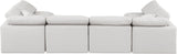 Indulge - Faux Leather 6 Piece Modular U-Shaped Sectional