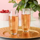 9 oz Stemless Champagne Glasses Set of 12