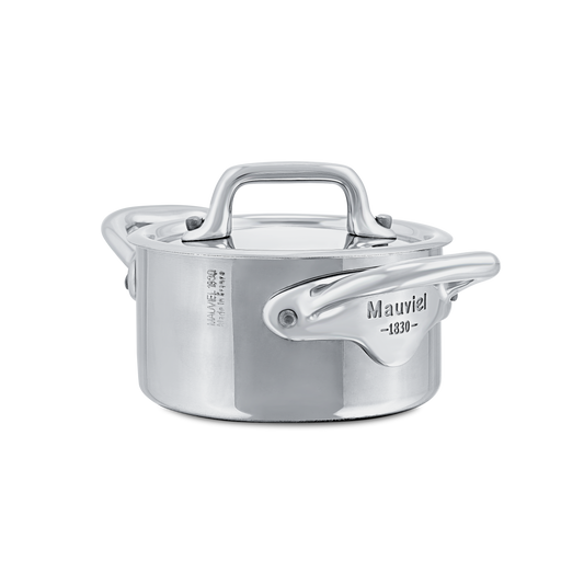 Mauviel M'MINIS Stainless Steel Stewpan With Lid, 3.54-In