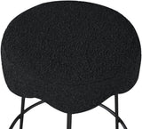 Fleur Contemporary Boucle Counter Stool with Sturdy Metal Legs and Comfortable Foam Seat Design