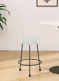 Fleur Contemporary Boucle Counter Stool with Sturdy Metal Legs and Comfortable Foam Seat Design