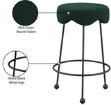 Fleur Contemporary Boucle Counter Stool with Sturdy Metal Legs and Comfortable Foam Seat Design