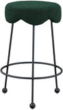 Fleur Contemporary Boucle Counter Stool with Sturdy Metal Legs and Comfortable Foam Seat Design