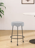 Fleur Contemporary Boucle Counter Stool with Sturdy Metal Legs and Comfortable Foam Seat Design