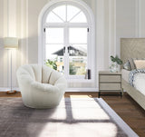Dream Faux Sheepskin Fur Swivel Accent Chair - Contemporary Comfort with Inviting Softness & Style