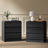 Modern Storage 3-Drawer Nightstand （Set of 2）