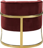 Carter Contemporary Velvet Accent Chair with Gold Stainless Steel Legs for Elegant Home Decor