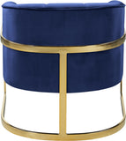 Carter Contemporary Velvet Accent Chair with Gold Stainless Steel Legs for Elegant Home Decor