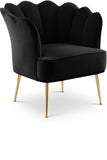 Jester Velvet Accent Chair - Chic Sculpted Design with Deep Tufting & Stylish Gold Legs for Comfort