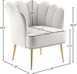 Jester Velvet Accent Chair - Chic Sculpted Design with Deep Tufting & Stylish Gold Legs for Comfort