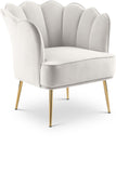 Jester Velvet Accent Chair - Chic Sculpted Design with Deep Tufting & Stylish Gold Legs for Comfort
