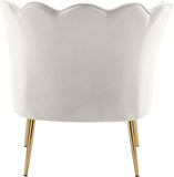 Jester Velvet Accent Chair - Chic Sculpted Design with Deep Tufting & Stylish Gold Legs for Comfort