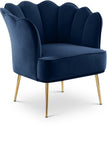 Jester Velvet Accent Chair - Chic Sculpted Design with Deep Tufting & Stylish Gold Legs for Comfort