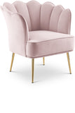 Jester Velvet Accent Chair - Chic Sculpted Design with Deep Tufting & Stylish Gold Legs for Comfort