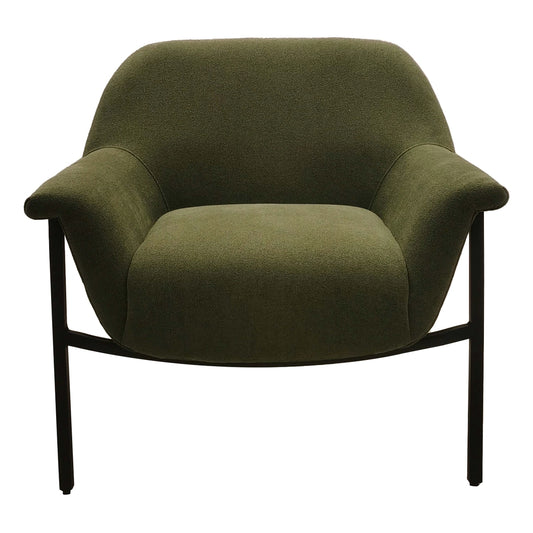 Curved-Back Modern Accent Chair, Green*