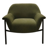 Curved-Back Modern Accent Chair, Green*