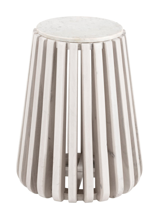 Cyprus Side Table White & Whitewashed