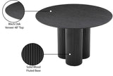 Simba Dining Table - Modern Mid-Century Design with Sturdy Fluted Base for Stylish Gatherings