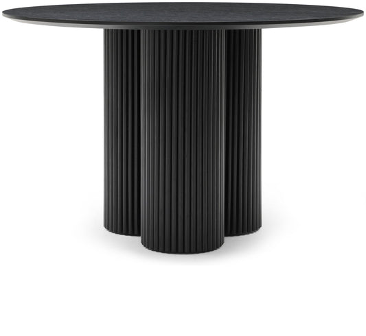 Simba Dining Table - Modern Mid-Century Design with Sturdy Fluted Base for Stylish Gatherings