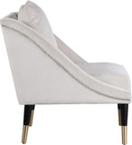 Elegante Velvet Accent Chair – Stylish Contemporary Seating with Chic Gold-Capped Legs for Elegance