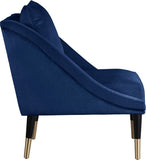 Elegante Velvet Accent Chair – Stylish Contemporary Seating with Chic Gold-Capped Legs for Elegance