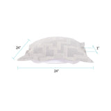 Indoor/Outdoor Puff Scroll Ottoman Syros Fog Cover Only