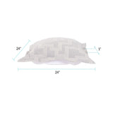 Indoor/Outdoor Puff Scroll Ottoman Syros Fog Cover Only