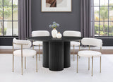 Simba Dining Table - Modern Mid-Century Design with Sturdy Fluted Base for Stylish Gatherings