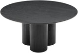 Simba Dining Table - Modern Mid-Century Design with Sturdy Fluted Base for Stylish Gatherings