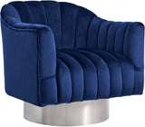 Farrah Modern Accent Chair with Plush Upholstery and Sleek Chrome Base for Stylish Living Spaces