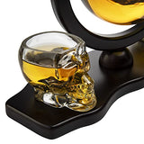 Skull Skeleton Wine & Whiskey Globe Decanter Set - 850 mL